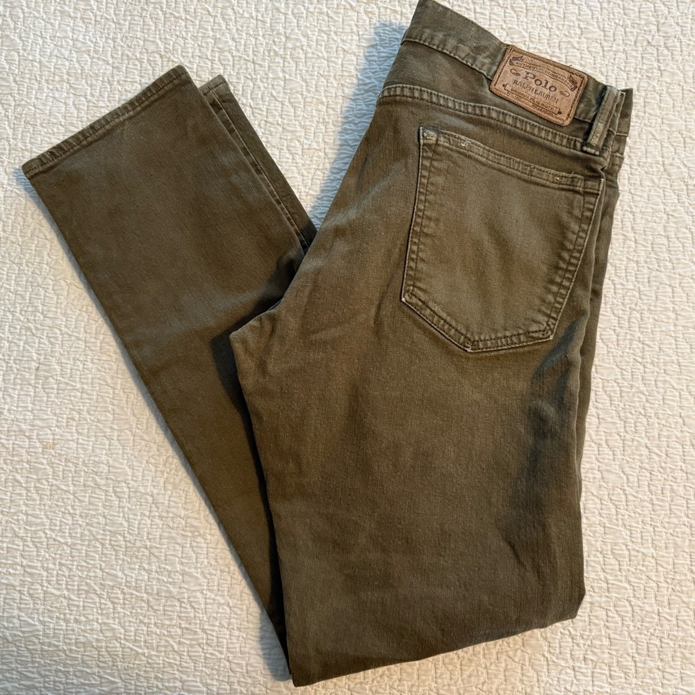 Polo Ralph Lauren AUTHENTIC DUNGAREES Men's Slim Fit Green Size 32x30 - Picture 3 of 14